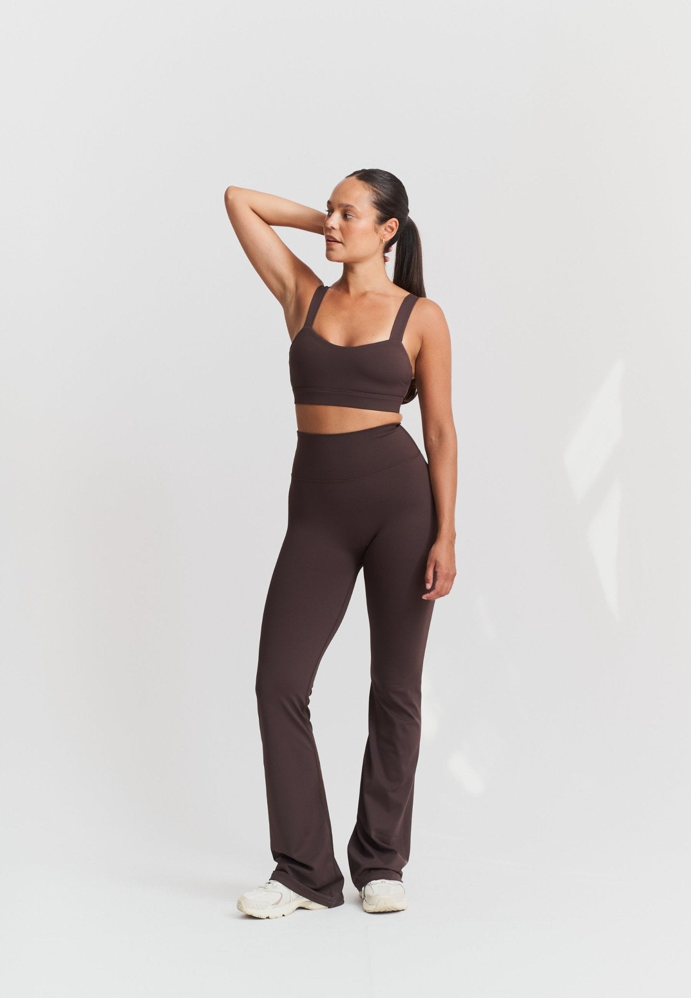 Flared Leggings - Espresso - tjuso
