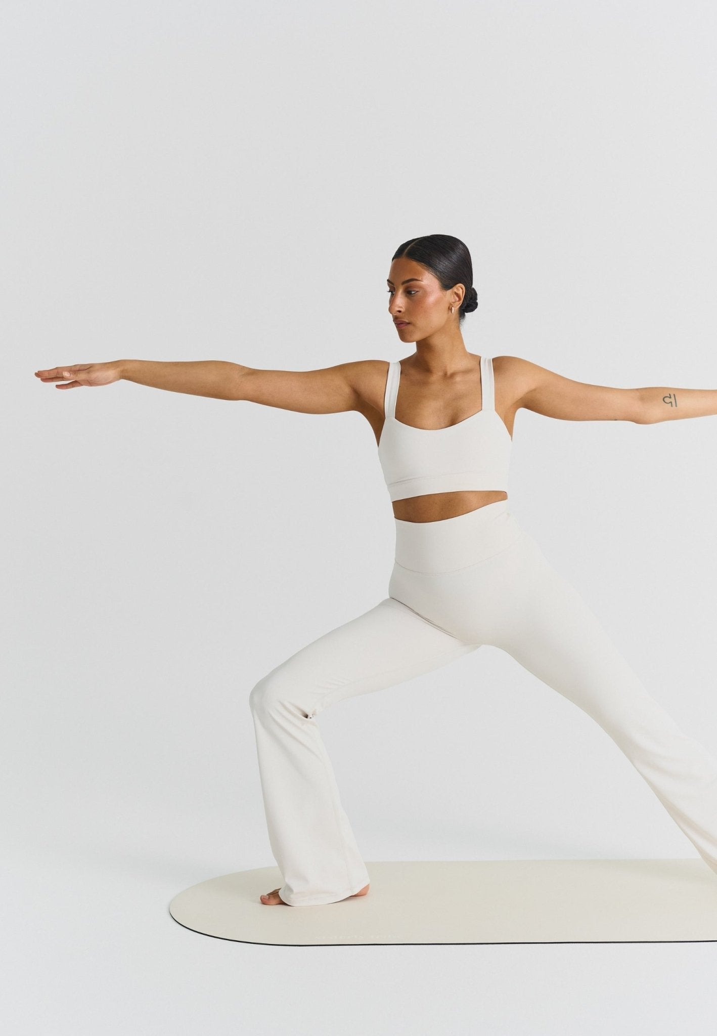 Flared Leggings - Marshmallow - tjuso