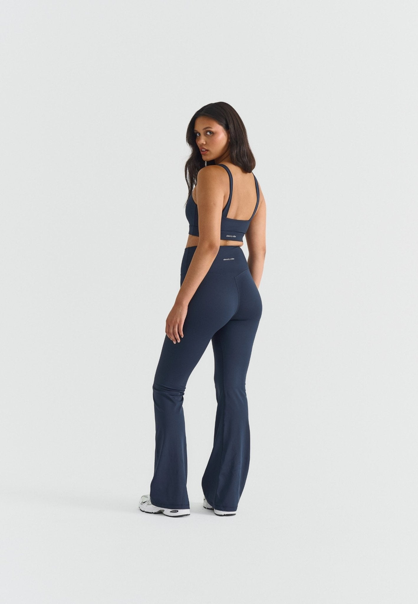 Flared Leggings - Navy - tjuso