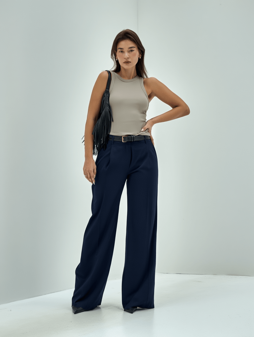 RIBBED TANK - TAUPE - tjuso