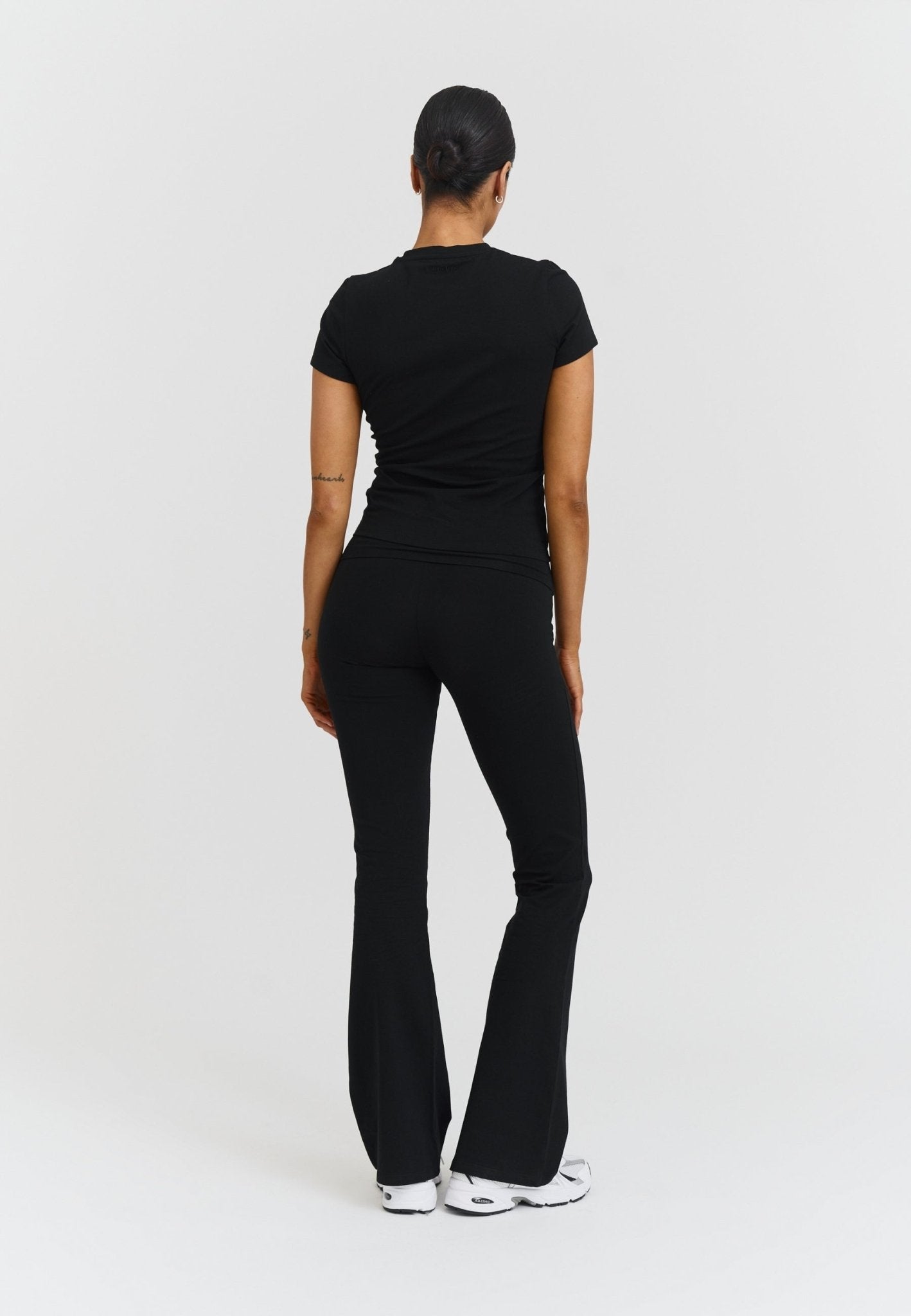 Soft Cotton Yoga Pants - Black - tjuso