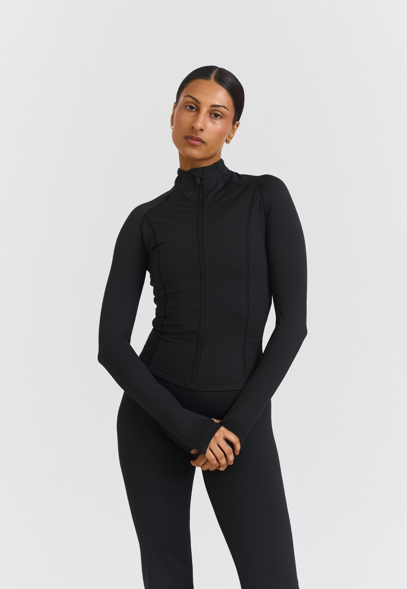 Zip Jacket - Black - tjuso