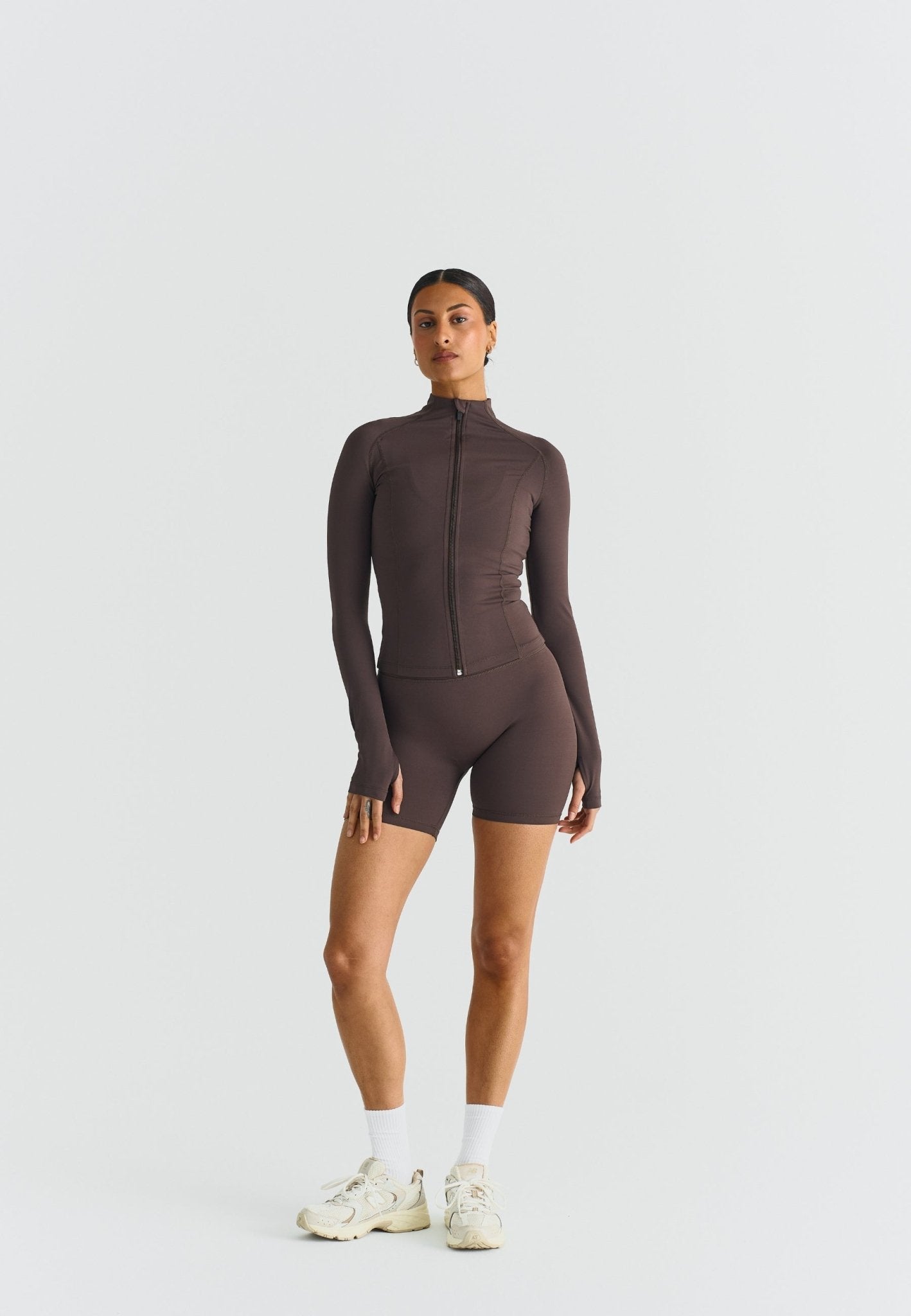 Zip Jacket - Espresso - tjuso