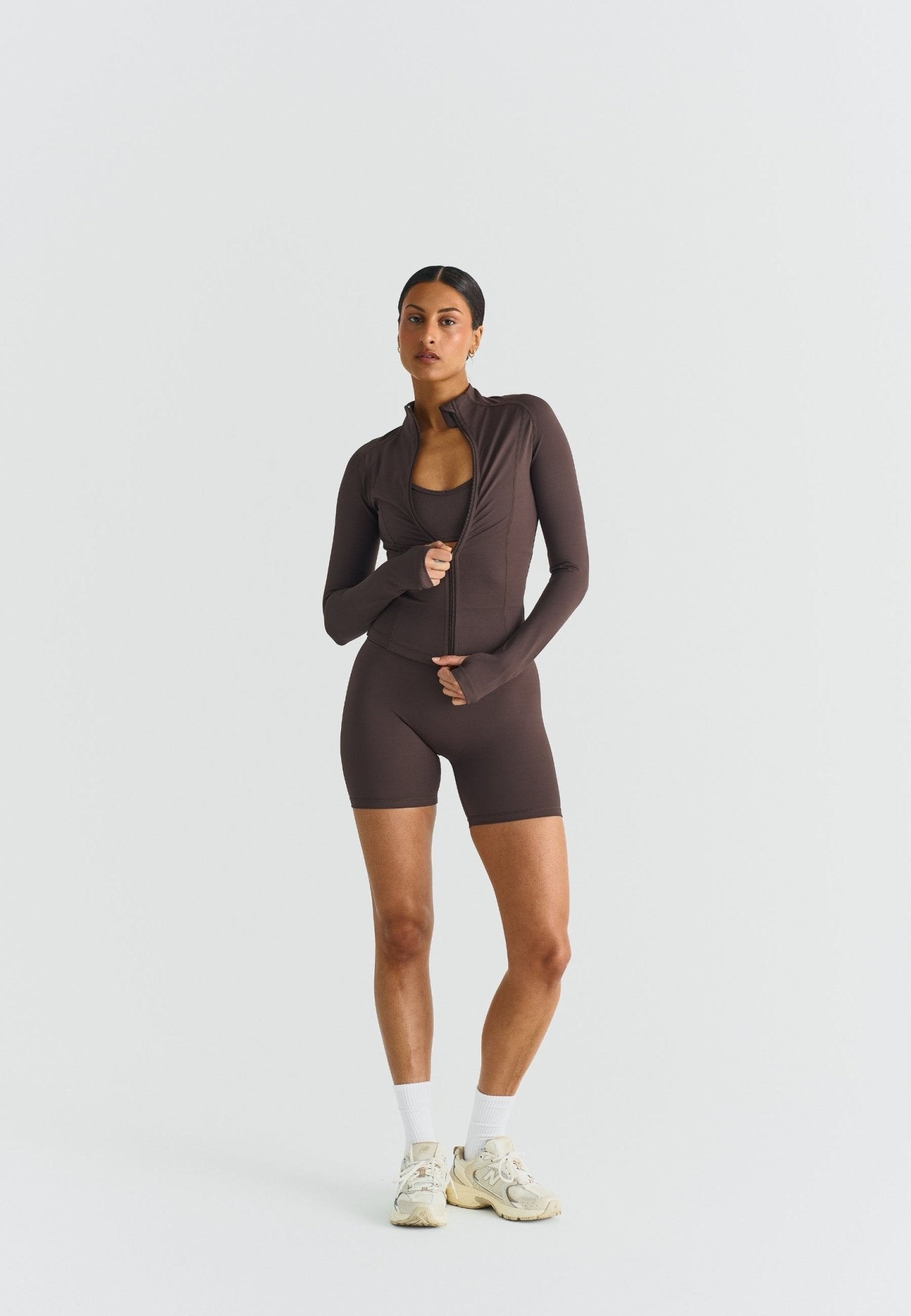 Zip Jacket - Espresso - tjuso