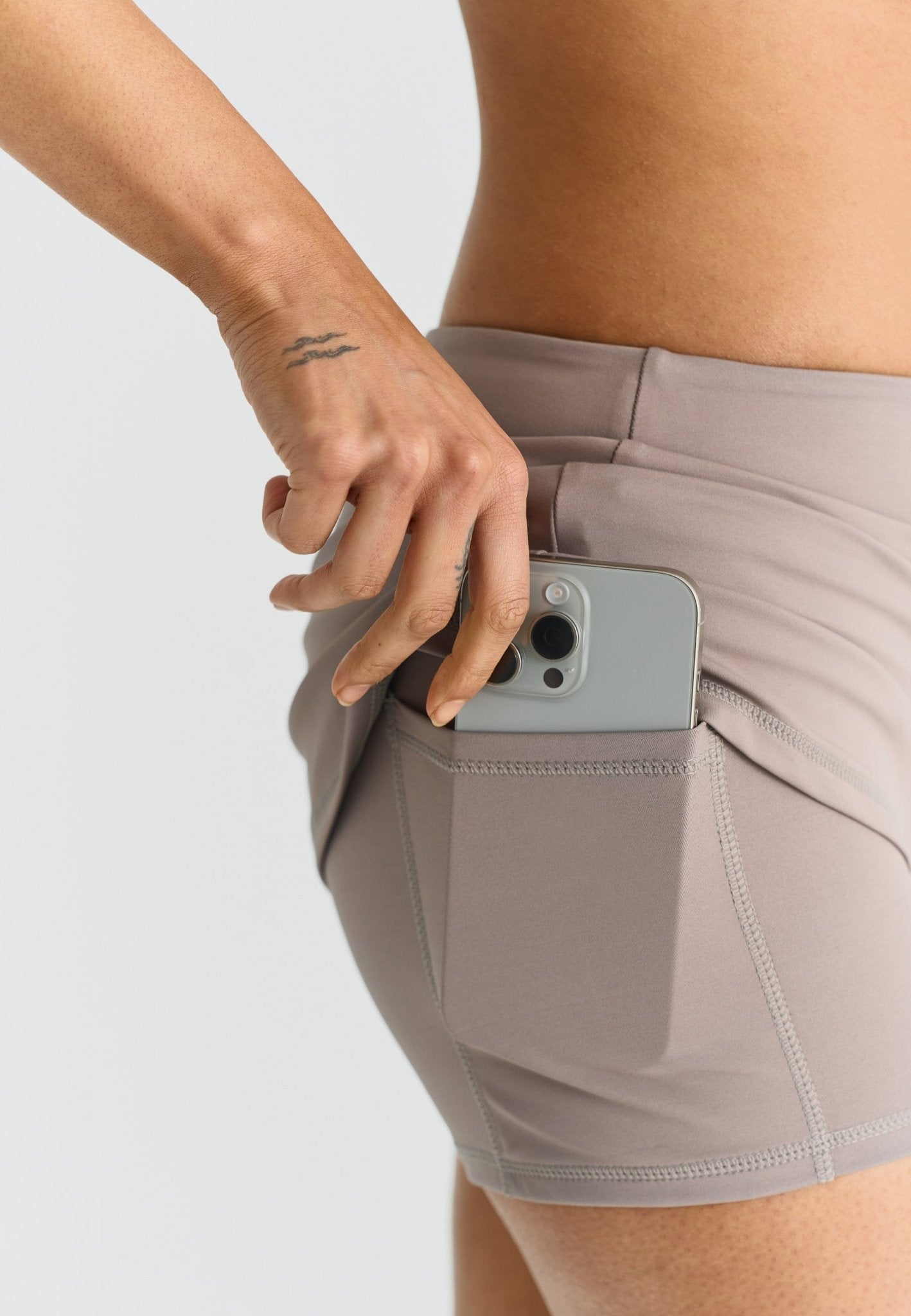 A - Line Mini Skirt - Clay - tjuso