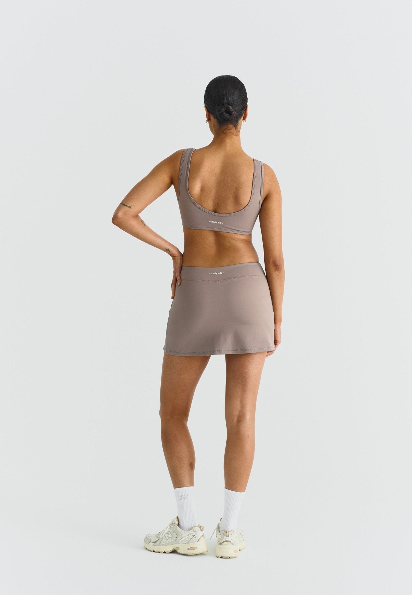 A - Line Mini Skirt - Clay - tjuso