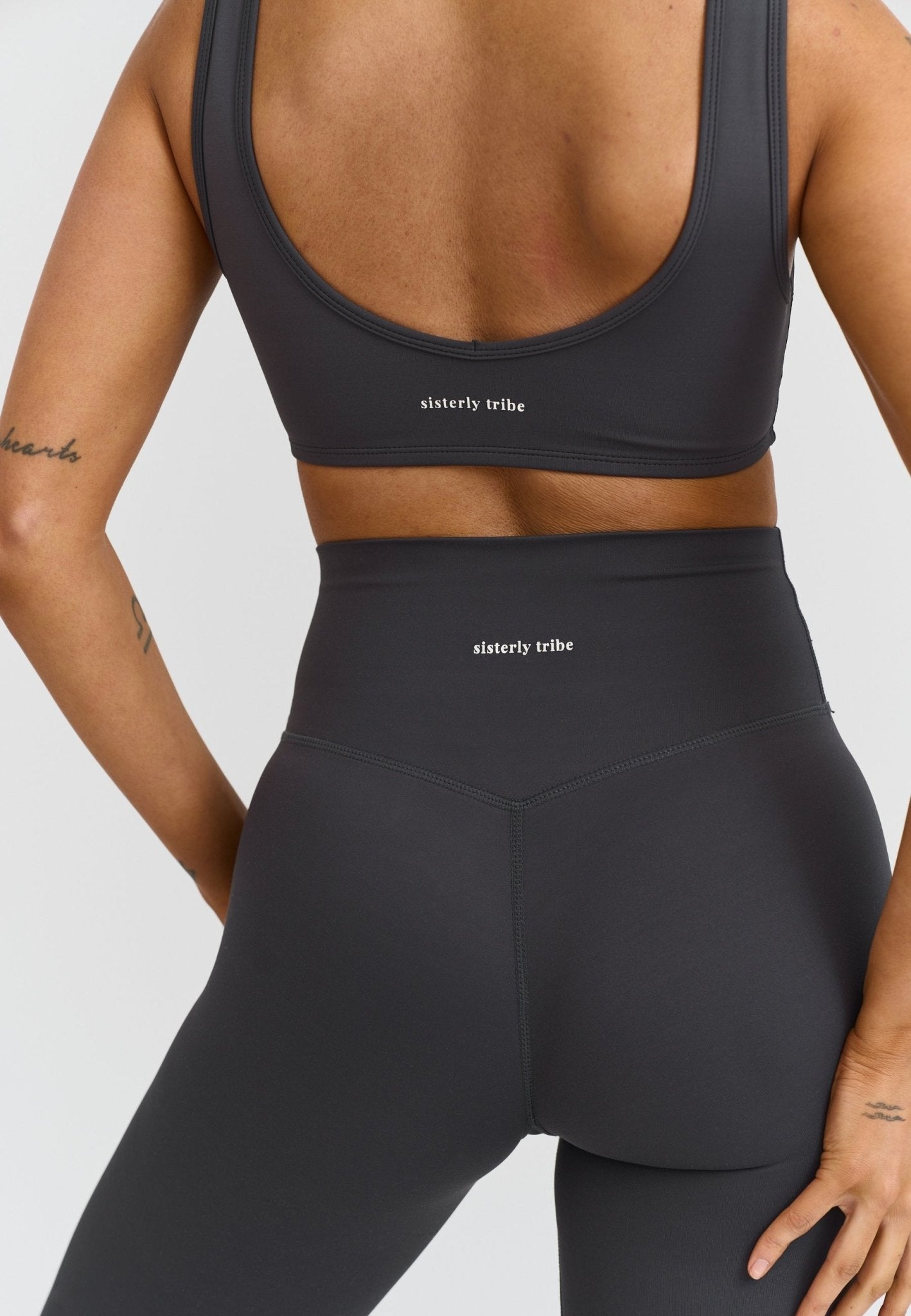 Deep V - Neck Bra - Asphalt Grey - tjuso