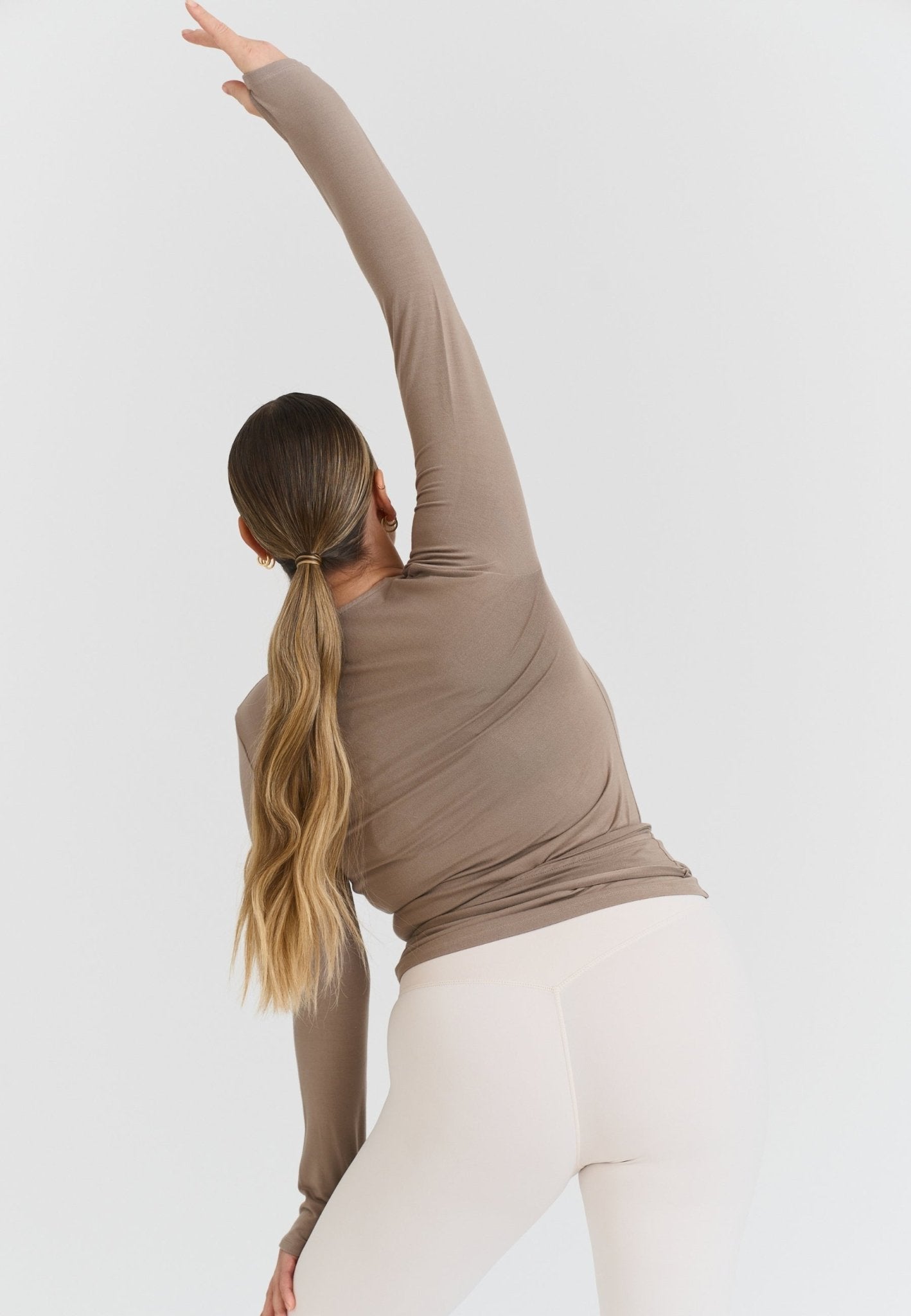 Soft Ballet Wrap Top - Clay - tjuso